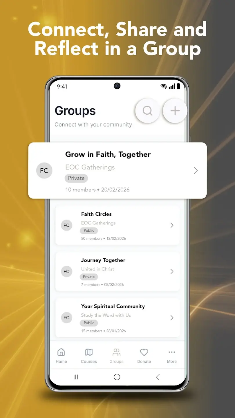 Community groups in the EOC app